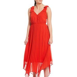 Gibson Latimer Georgette A-Line pleated dress